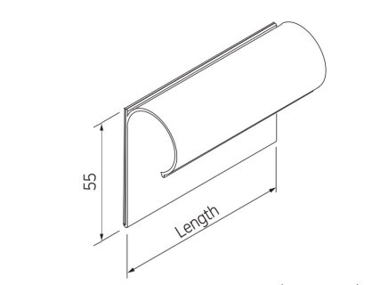 Uchwyt na etykiety LH-5030CL, 300 x 55 mm - 2