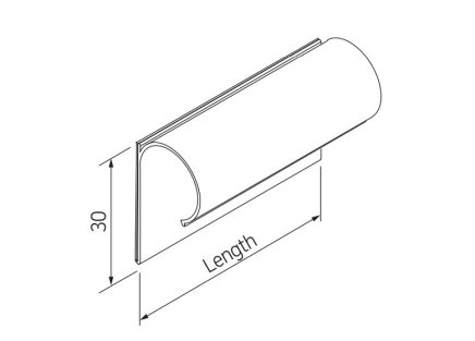 Uchwyt na etykiety LH-3015CS, 150 x 30 mm - 2