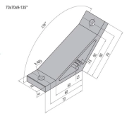 Kąt 135°, 70x70x9 mm