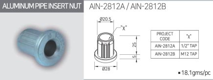 Wtyczka wewnętrzna z gwintem AIN-2812B