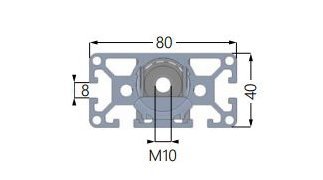 Siłownik SMS-I-40x80 400 mm - 2