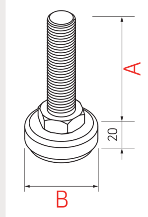 Śruba rektyfikacyjna typu AD-3012IRM - 2