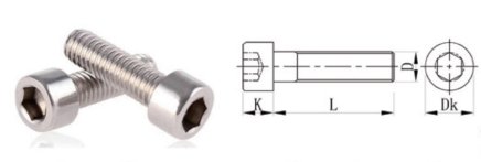 Śruba z łbem cylindrycznym KDC-8x12